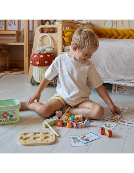 Magiškas sodo edukacinis rinkinys 5in1 Tooky žaislas - medinis rūšiavimo ir mokymosi rinkinys