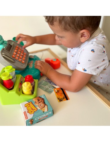 WOOPE DINO Cash Register with Shelf Blue - Toys for Children