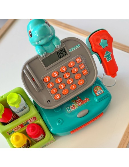 WOOPE DINO Cash Register with Shelf Blue - Toys for Children