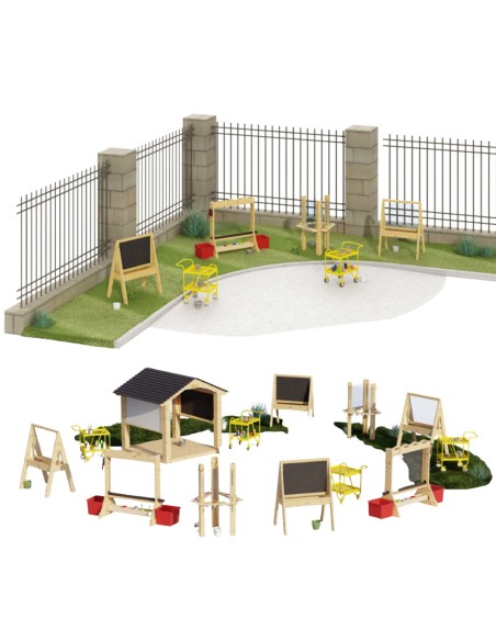 Wooden Educational Easel CLASSIC WORLD - Creative Fun