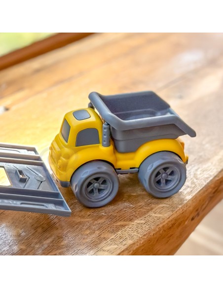 WOOPIE Set 3in1 Baufahrzeuge: Müllwagen, Betonmischer, Kipper