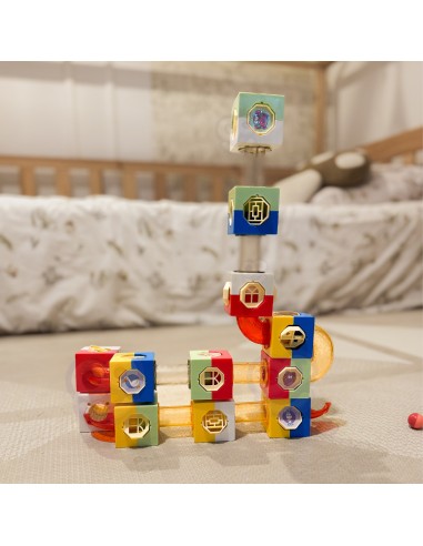 WOOPIE Kamuoliukų trasa Kulodromas - Konstrukcinis 3D kaladėlių rinkinys