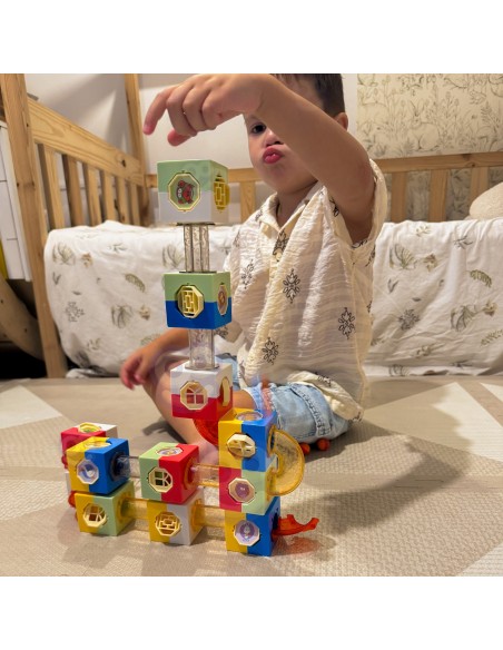 WOOPIE Kamuoliukų trasa Kulodromas - Konstrukcinis 3D kaladėlių rinkinys