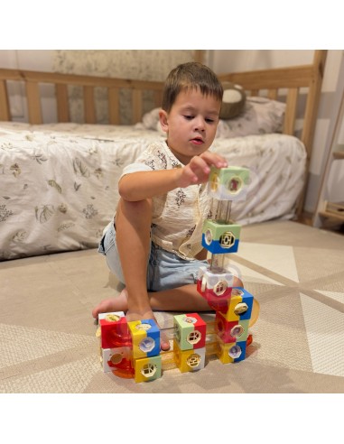 WOOPIE Kamuoliukų trasa Kulodromas - Konstrukcinis 3D kaladėlių rinkinys