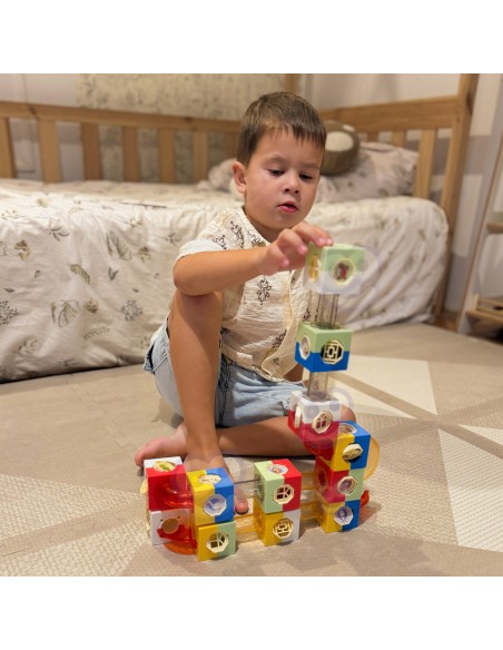 WOOPIE Kamuoliukų trasa Kulodromas - Konstrukcinis 3D kaladėlių rinkinys