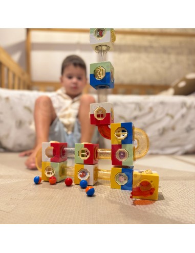 WOOPIE Kamuoliukų trasa Kulodromas - Konstrukcinis 3D kaladėlių rinkinys
