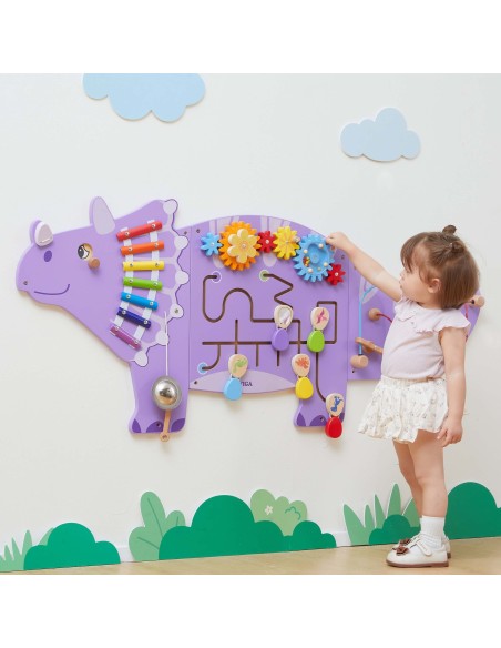 Viga Holz Sinnestafel Triceratops Dinosaurier – Spiel & Lernen