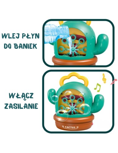 WOOPIE interaktyvus kaktusas – muilo burbulų mašina