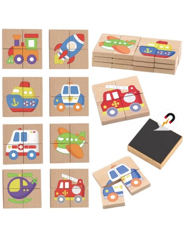 Viga Wooden Vehicle Puzzle - FSC Magnetic Puzzle