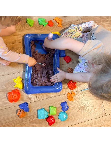 WOOPIE Kinetinis smėlis 0,8 kg su formelėmis krepšelyje