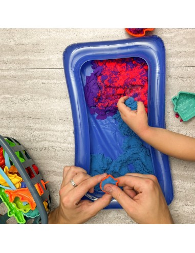 WOOPIE Kinetinis smėlis 0,8 kg su formelėmis krepšelyje