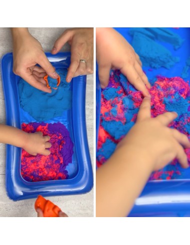 WOOPIE Kinetic Sand 0.8 kg with Molds in Basket