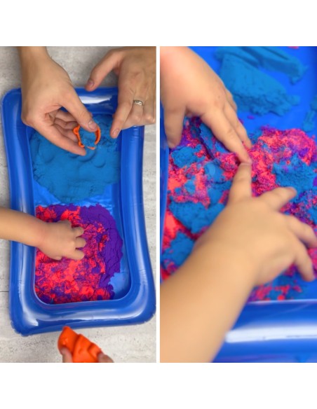 WOOPIE Kinetic Sand 0.8 kg with Molds in Basket