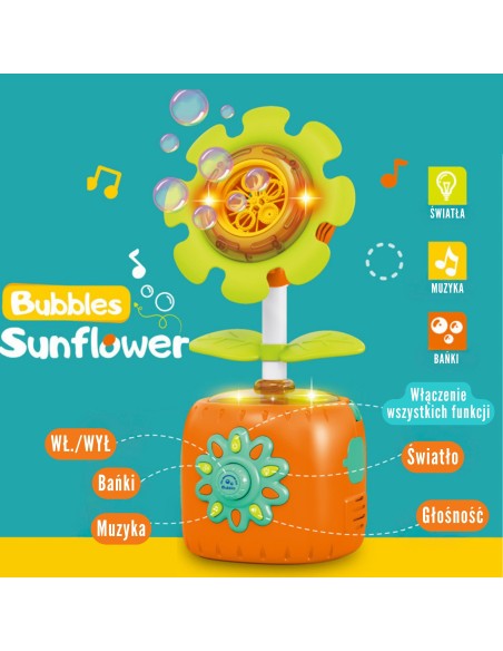 Interactive Sunflower WOOPIE - Soap Bubble Machine