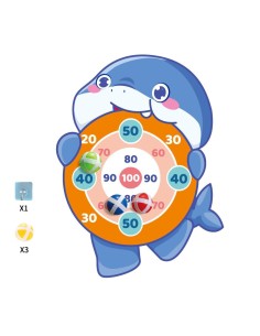 WOOPIE Skill Game Velcro Darts Shark Shield 2