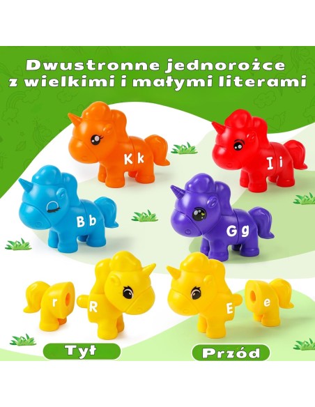 Figurki Montessori Jednorożce - Zestaw Edukacyjny 13 el.