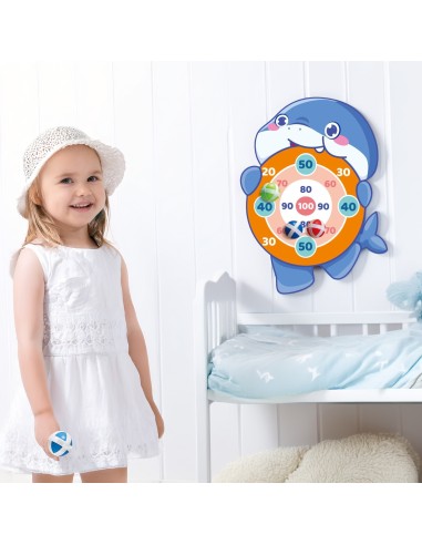 WOOPIE Skill Game Velcro Darts Shark Shield