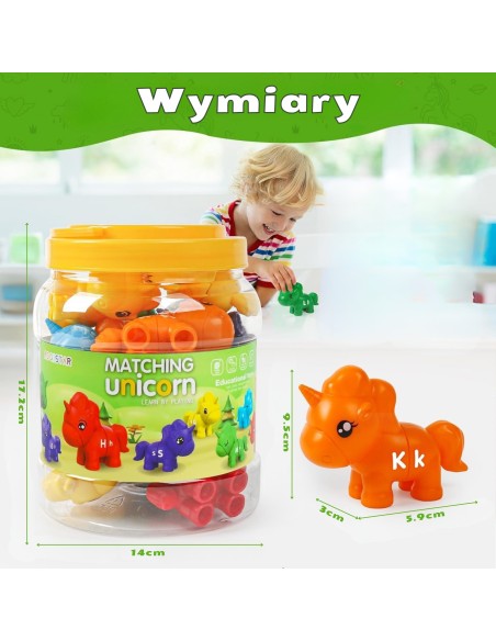 Figurki Montessori Jednorożce - Zestaw Edukacyjny 13 el.