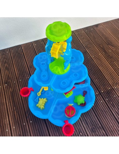 WOOPIE Wassertisch 2in1: Sandkasten und XXL Fontäne mit Delfin