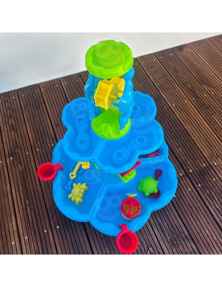 WOOPIE Wassertisch 2in1: Sandkasten und XXL Fontäne mit Delfin