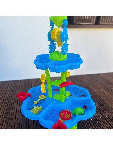 WOOPIE Wassertisch 2in1: Sandkasten und XXL Fontäne mit Delfin