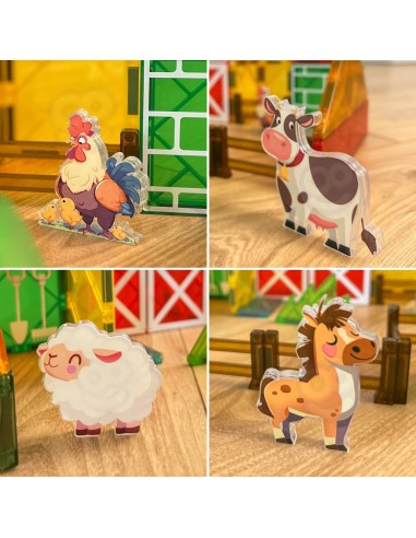 Woopie Farm Magnetic Blocks - Set of 50 Educational Animals