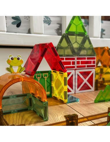 Magnetinės kaladėlės Ūkis Woopie – 50 el. Gyvūnai, edukacinis rinkinys