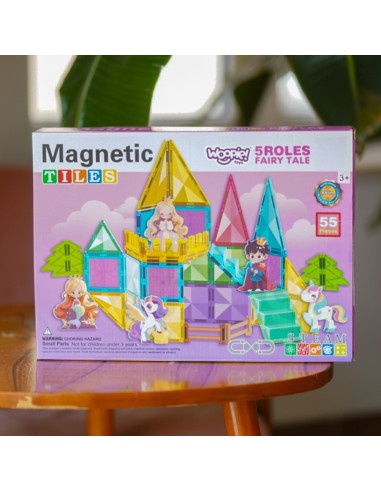 Woopie pasakų pilies magnetiniai kaladėlės - 55 kaladėlės