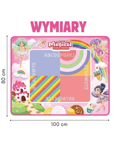 Bunte Wassermalmatte zum Zeichnen 100x80 cm – sicheres Spiel!