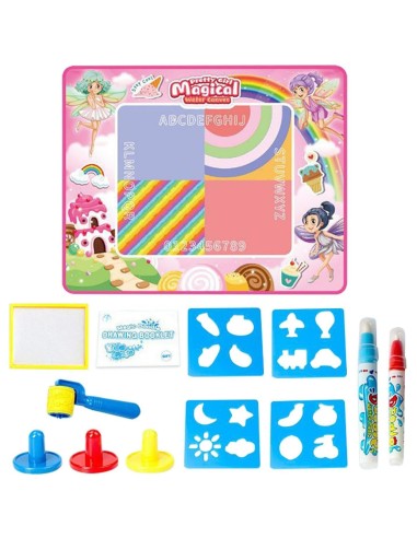 Bunte Wassermalmatte zum Zeichnen 100x80 cm – sicheres Spiel!