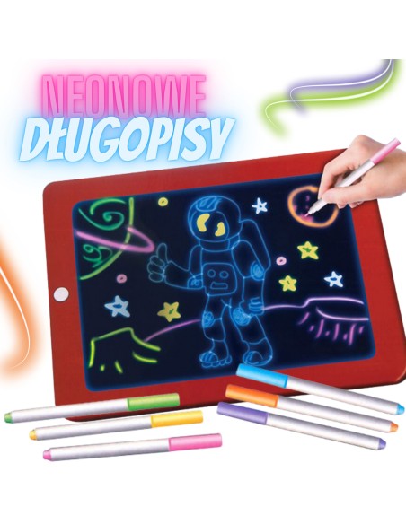 WOOPIE magiška piešimo planšetė - LED, linksmybės be netvarkos