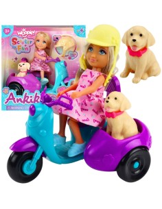 Ankiki doll with dog and scooter creative play set WOOPIE