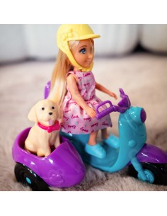 Ankiki doll with dog and scooter creative play set WOOPIE 2
