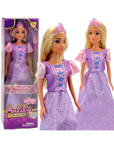 Princess Doll with Crown Blonde Lily WOOPIE – Long Dress