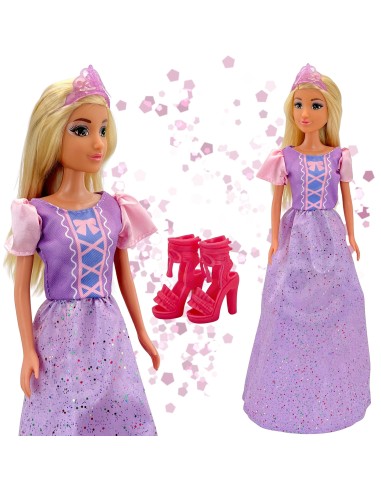 Lėlė Princesė su karūna Blond Lily WOOPIE – Ilga suknelė