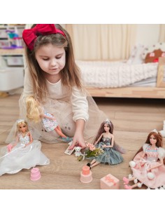 Emily lėlė elegantiškoje suknelėje su kaspinu – WOOPIE Royal stilius ir klasė 2