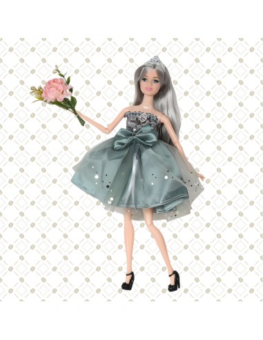 Puppe Emily im eleganten Kleid mit Schleife – WOOPIE ROYAL Stil und Eleganz