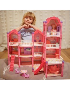 WOOPIE Domek dla Lalek Villa z Akcesoriami i Lalką 296el. 2