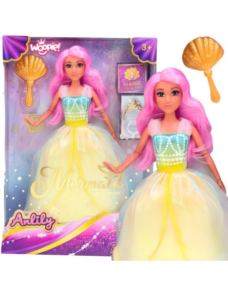 Princess Lily Woopie doll – pink hair and sparkly dress