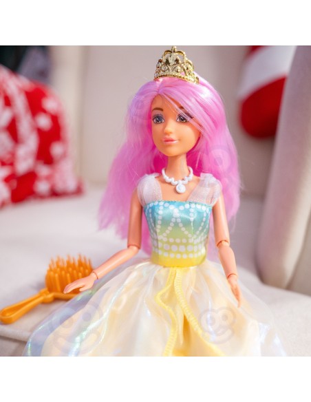 WOOPIE ROYAL Lili princesės lėlė – rožiniai plaukai ir žvilganti suknelė