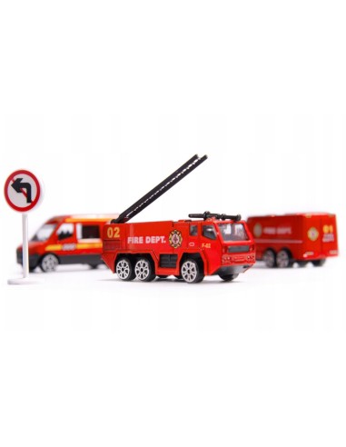 Feuerwehrflugzeugtransporter mit Autos und Geräuschen - WOOPIE