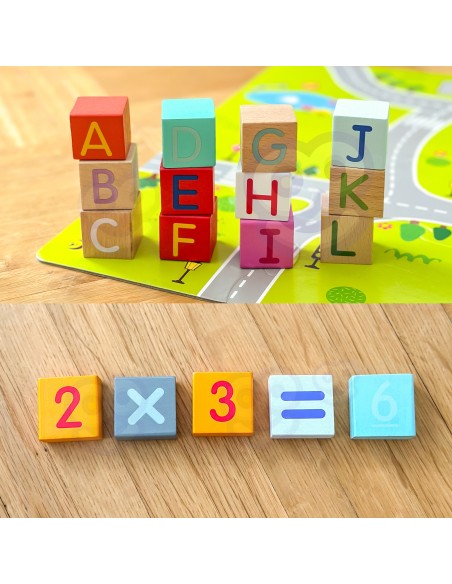 CLASSIC WORLD Wooden Blocks Build a City 120 pcs - Fun and Learning