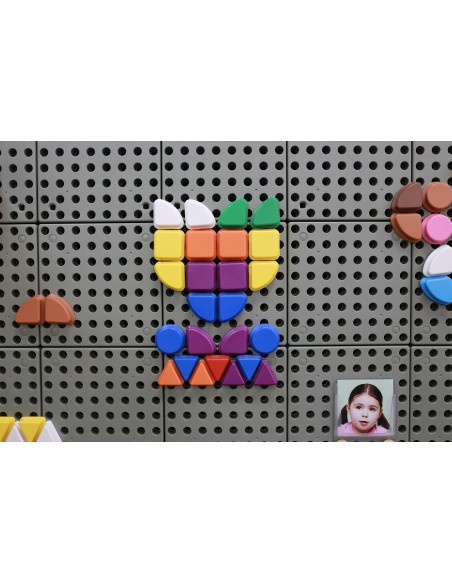 MASTERKIDZ Geometryczne Elementy Tablic 256 szt - Kreatywna Nauka