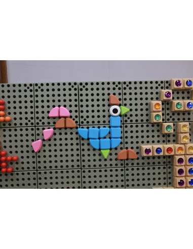 MASTERKIDZ Geometriniai lentos elementai 256 vnt - Kūrybingas mokymasis