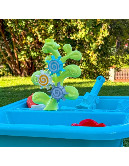 WOOPI Stolik Wodny 2w1 Piaskownica - Zabawka 14 akcesoriów