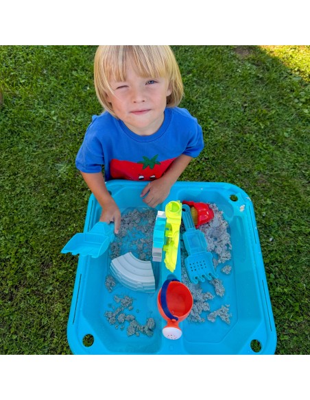 WOOPI Stolik Wodny 2w1 Piaskownica - Zabawka 14 akcesoriów