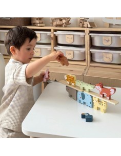 Wooden Animal Blocks Montessori TOOKY TOY - 9 pcs. 2