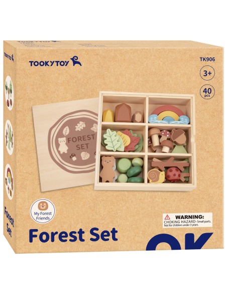 Tooky Toy Forest Set - Puzzle Blocks and Figures for Children