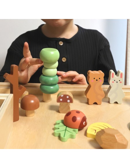Tooky Toy Forest Set - Puzzle Blocks and Figures for Children