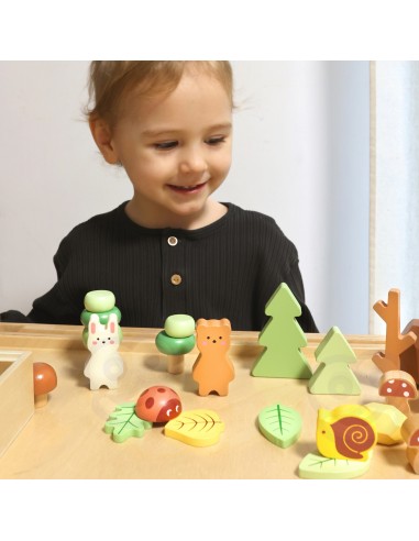 Tooky Toy Forest Set - Puzzle Blocks and Figures for Children